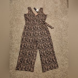 Black Tape New with tags romper nude- black leopard xl